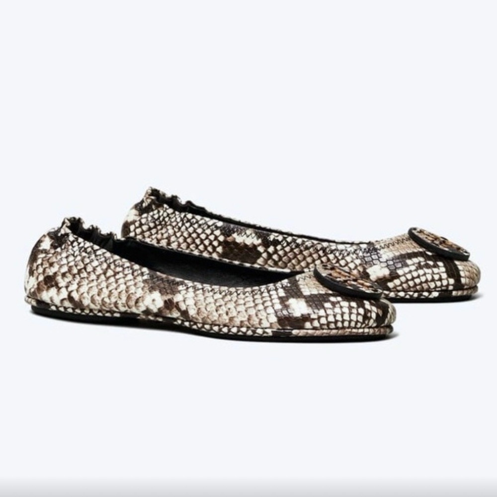 NWOT Tory Burch Minnie Snake Print Flats